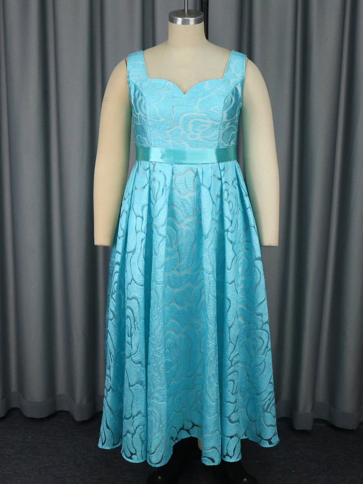 Damen Elegantes A-Linien Kleid mit floralem Jacquard-Muster Echo Archiv