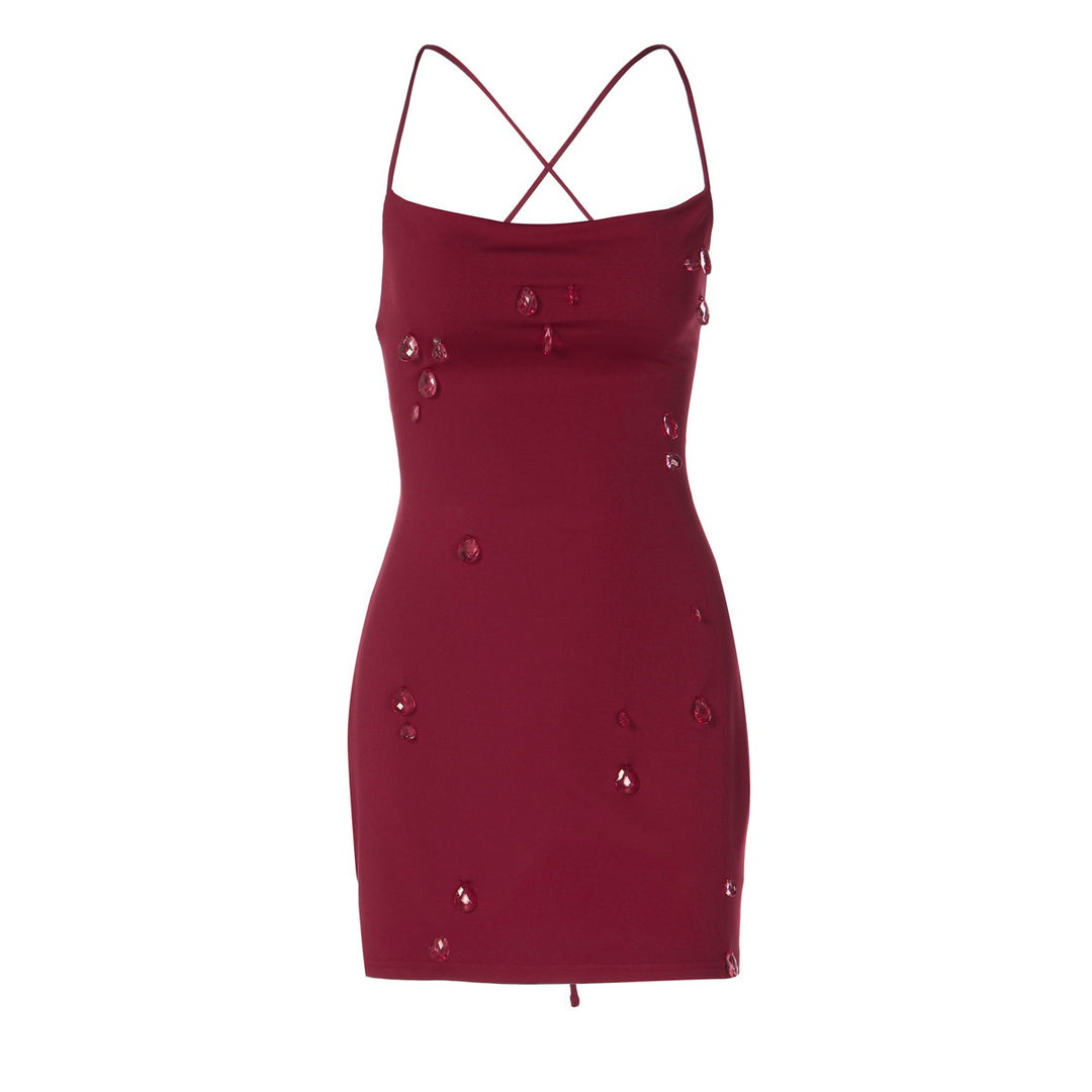 Damen Figurbetontes Minikleid mit transparenten Akzenten Echo Archiv