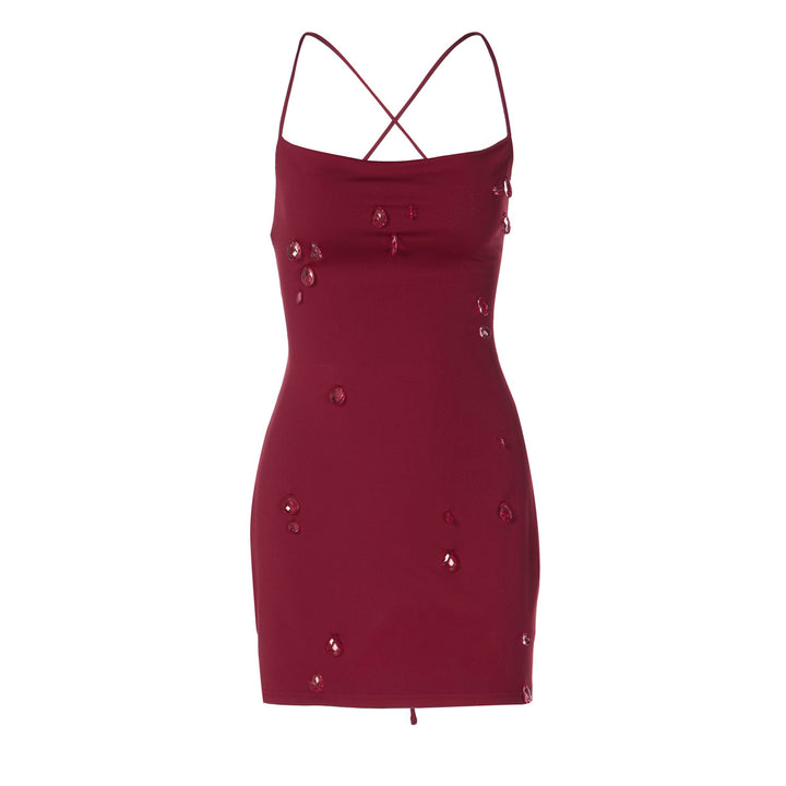 Damen Figurbetontes Minikleid mit transparenten Akzenten Echo Archiv