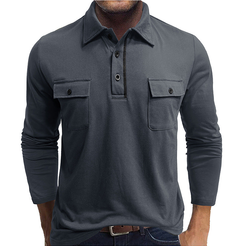 Herren Poloshirt mit modischen Taschen Echoarchiv