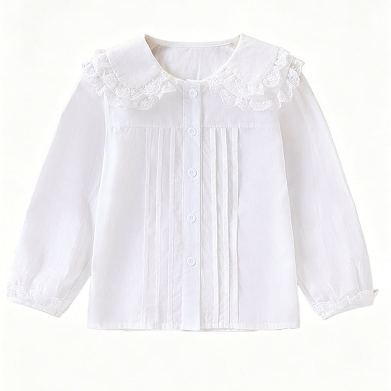Damen elegante Bluse mit Spitzenkragen Echo Archiv