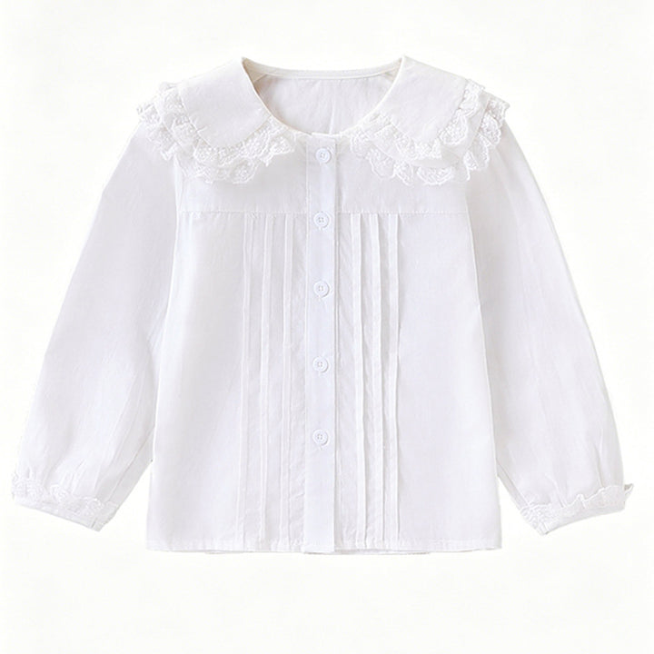 Damen elegante Bluse mit Spitzenkragen Echo Archiv