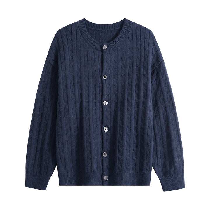 Damen Grobstrick-Cardigan mit Zopfmuster, Rundhalsausschnitt & durchgehender Knopfleiste Echoarchiv