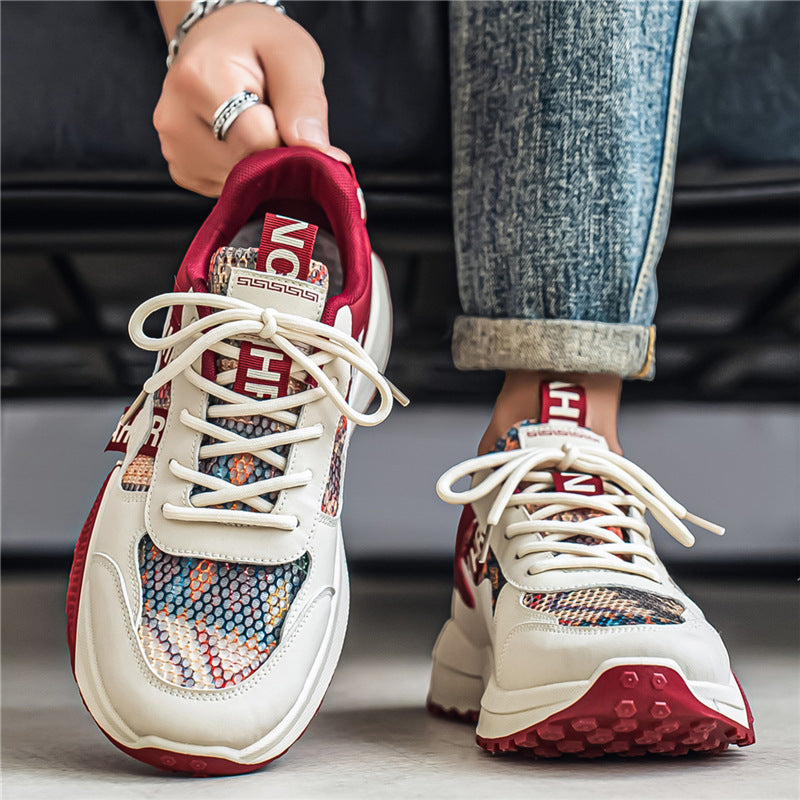 Unisex Plateau-Chunky-Sneaker mit Reptilprägung, gepolstertem Schaft und stoßdämpfender EVA-Zwischensohle – Norré