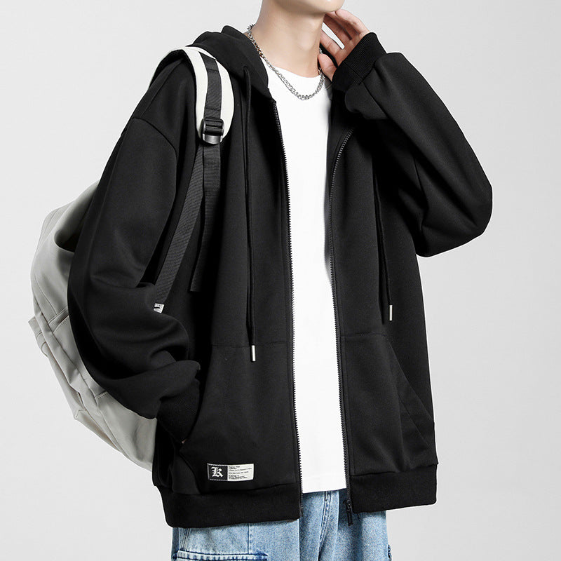 Herren bequeme Zip-Hoodiejacke mit oversized Schnitt Echoarchiv