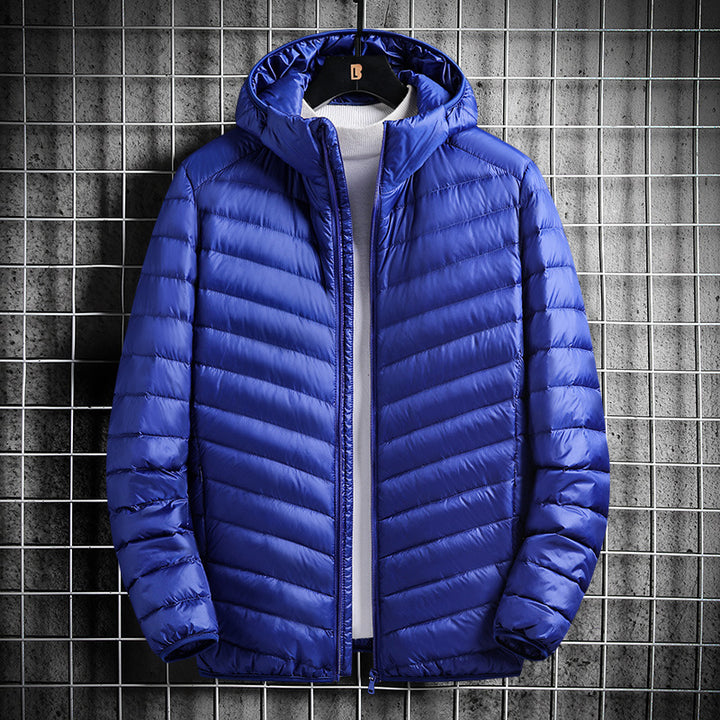 Herren nan ultraleichte Steppjacke mit Kapuze, winddichter Außenhülle und packbarem Thermofutter Echo Archiv
