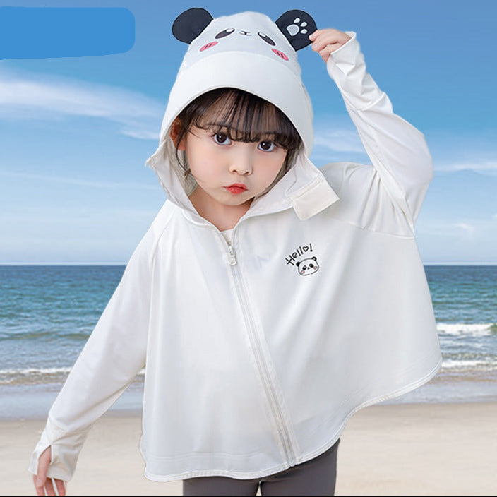 Mädchen funktionale UV-Schutzjacke mit Kapuze Echo Archiv