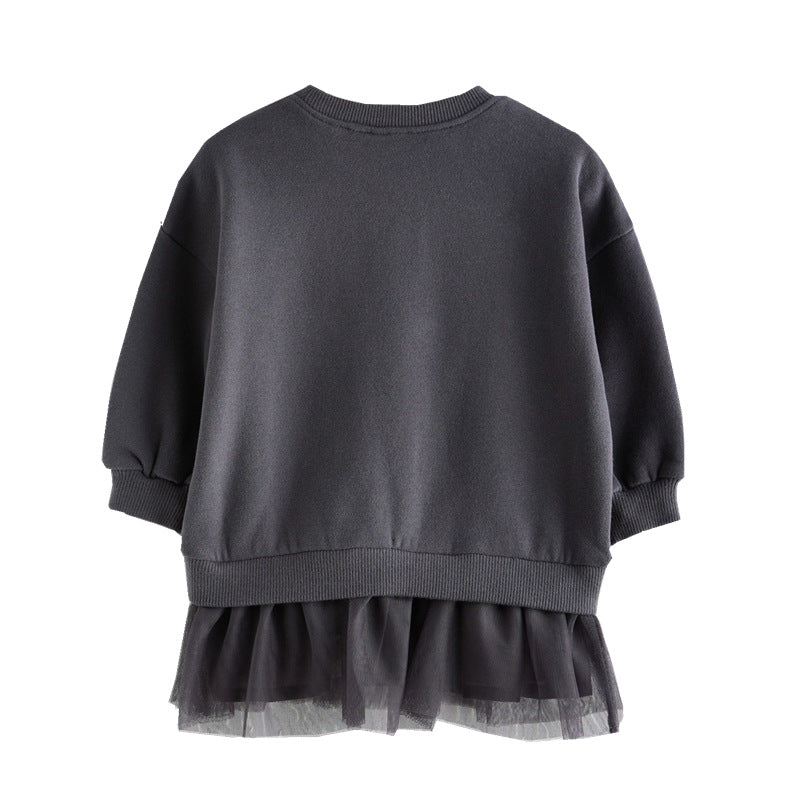 Mädchen Sweatshirt mit Tüllunterrock und tierischen Applikationen Echo Archiv