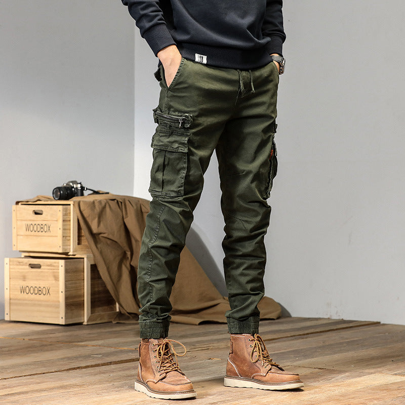 Herren Schmale Utility-Cargojogger aus Ripstop mit Elastikbund, Kordelzug und Mehrfachtaschen Echo Archiv