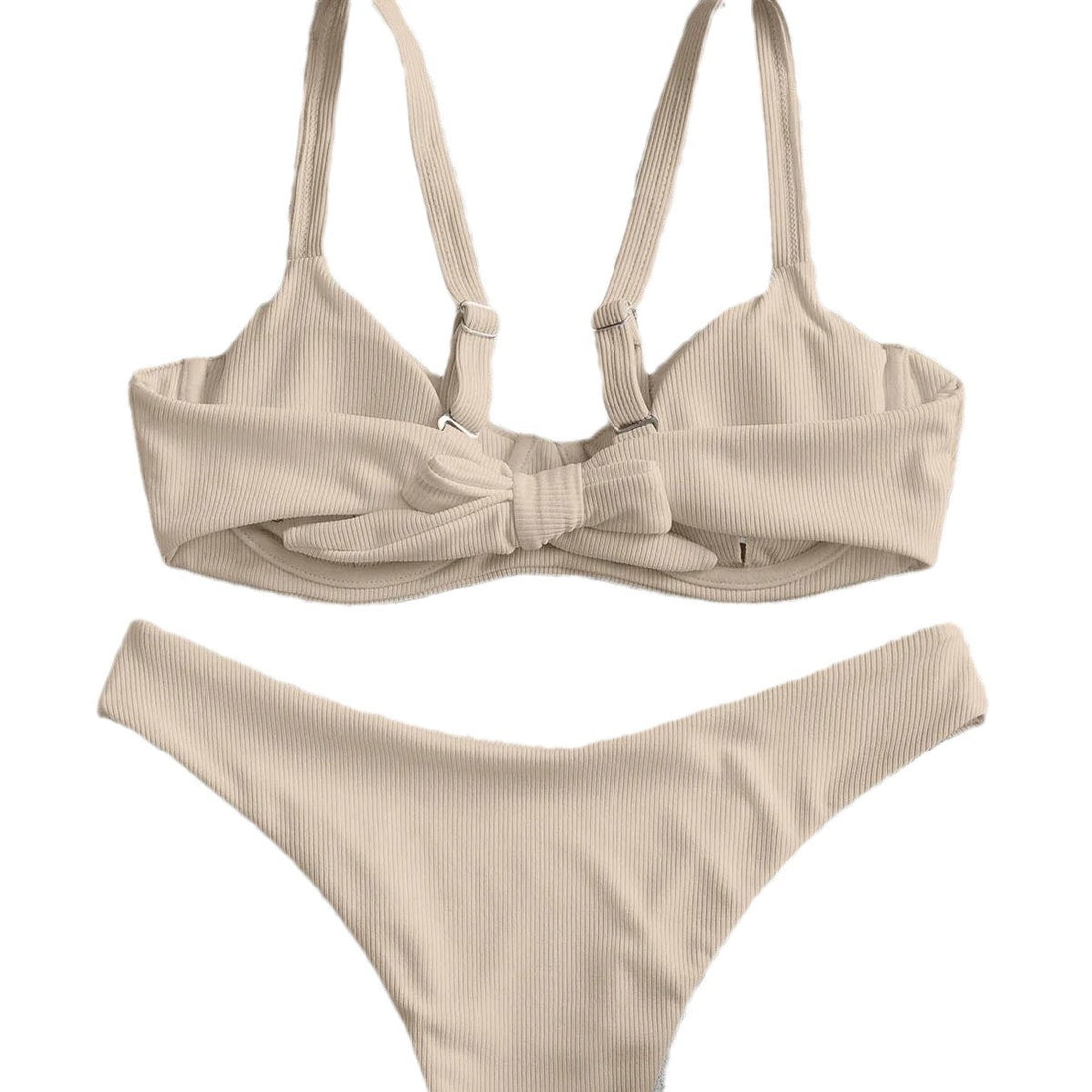 Damen Bikini-Set mit hoch tailliertem Slip und strukturiertem Oberteil – Maréssa