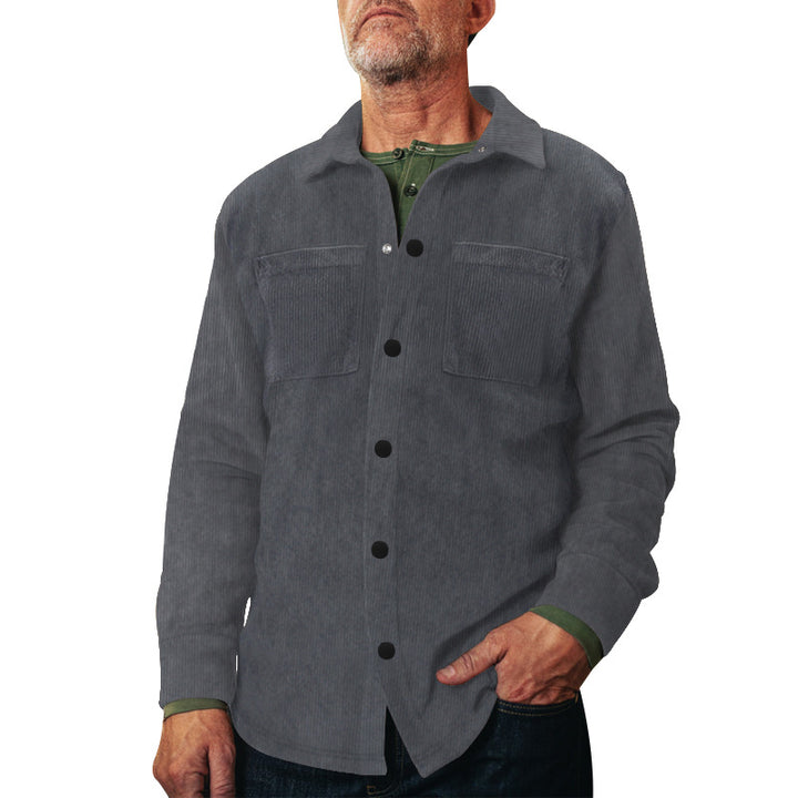 Herren Cord-Jacke mit praktischen Brusttaschen und modernem Schnitt Echoarchiv