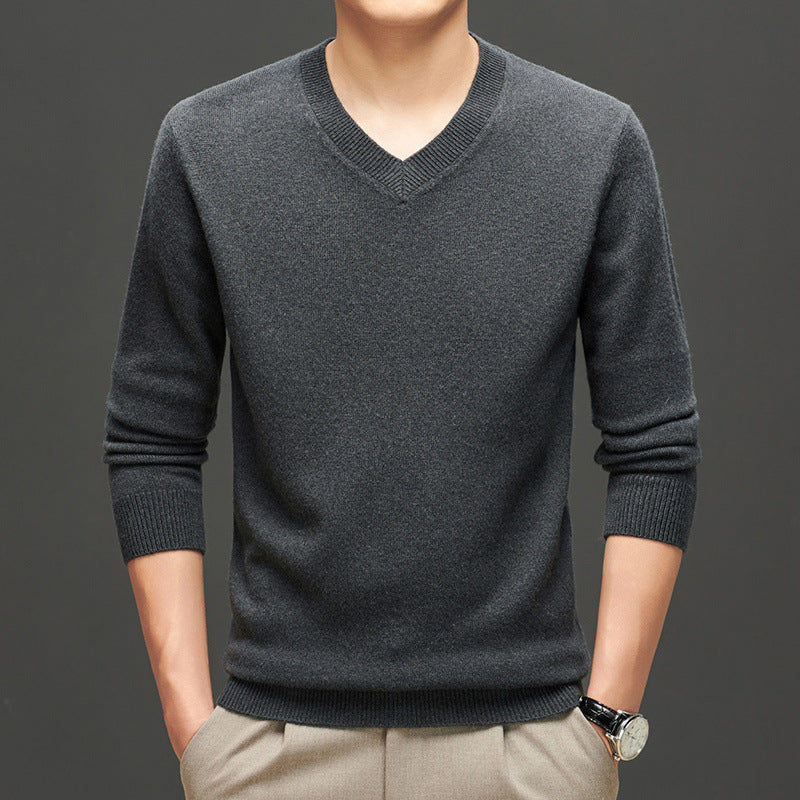 Herren feiner V-Ausschnitt Pullover Echoarchiv