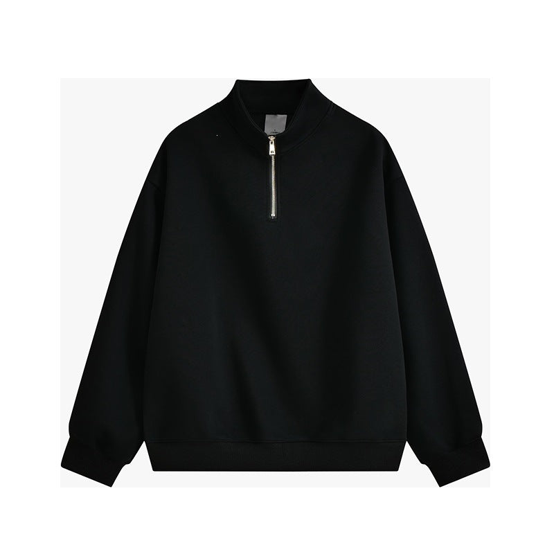 Unisex oversized Halbzip-Sweatshirt mit Stehkragen, Rippbündchen und weichem Fleece-Innenfutter Echo Archiv