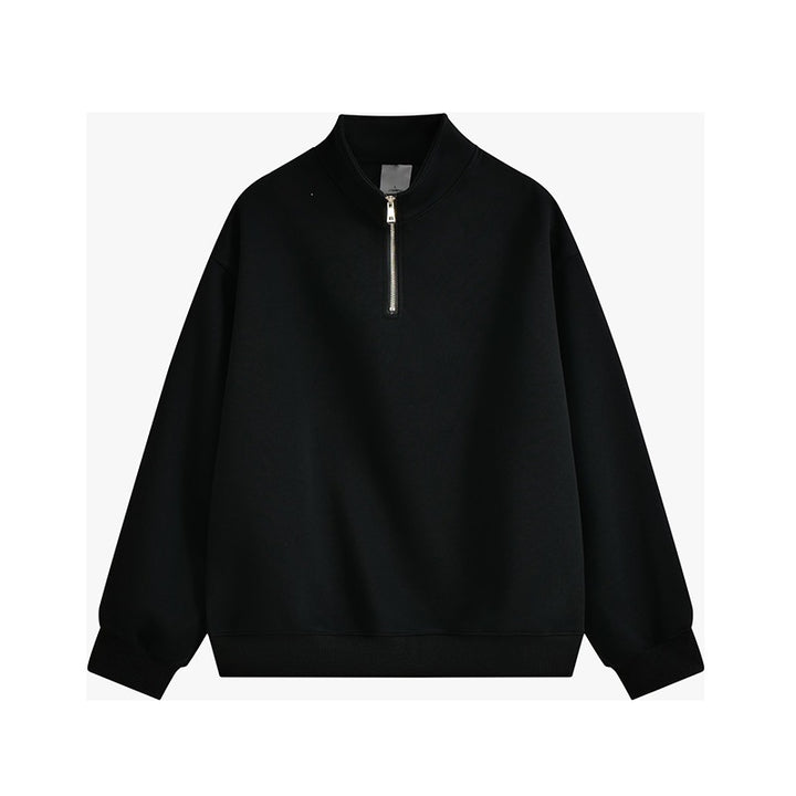 Unisex oversized Halbzip-Sweatshirt mit Stehkragen, Rippbündchen und weichem Fleece-Innenfutter Echo Archiv