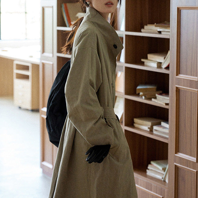 Damen Urbaner Lange Trenchcoat Echoarchiv