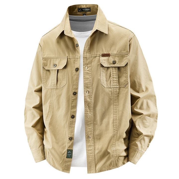 Herren nan leichte Overshirt-Jacke mit Klappbrusttaschen und klassischem Hemdkragen Echo Archiv