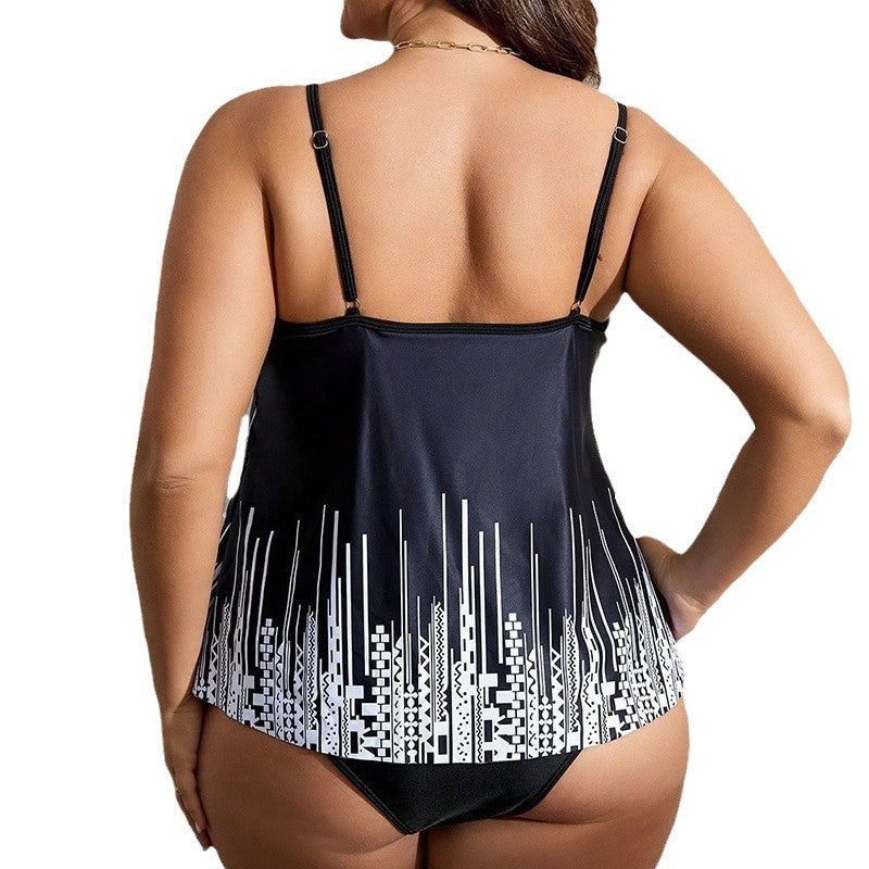 Damen Tankini mit modischem Schnitt und verstellbaren Trägern Echo Archiv