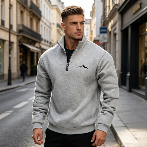 Herren Sweatshirt mit kurzem Reißverschluss Echoarchiv