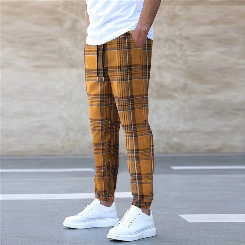 Herren gemütliche Flanell-Hose mit praktischen Seitentaschen und elastischem Bund Echoarchiv