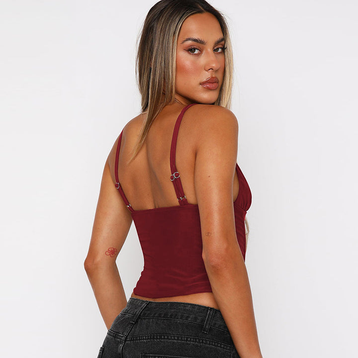 Damen Elegant geschnittenes Bustier-Top mit Spaghetti-Trägern Echo Archiv