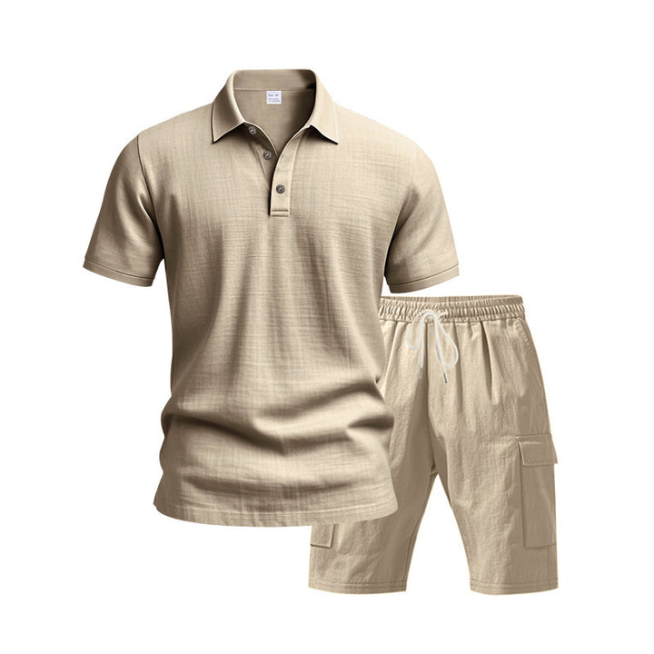 Herren Polo- und Shorts-Set aus atmungsaktivem Material mit komfortablem Schnitt Echoarchiv