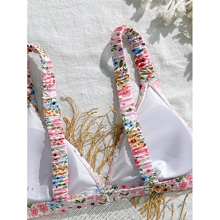 Damen Triangel-Bikini-Oberteil mit verspieltem Blumendesign Echo Archiv