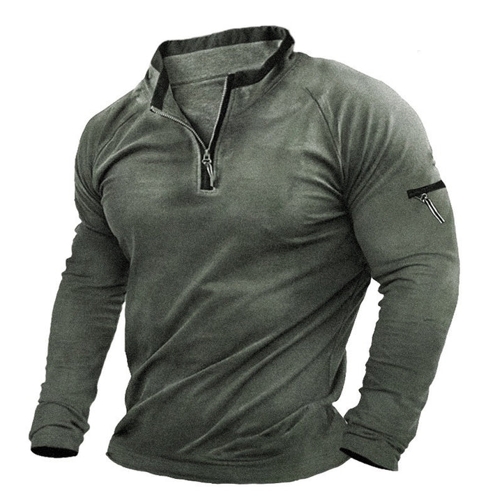 Herren Pullover mit halbem Reißverschluss und praktischen Taschen Echoarchiv