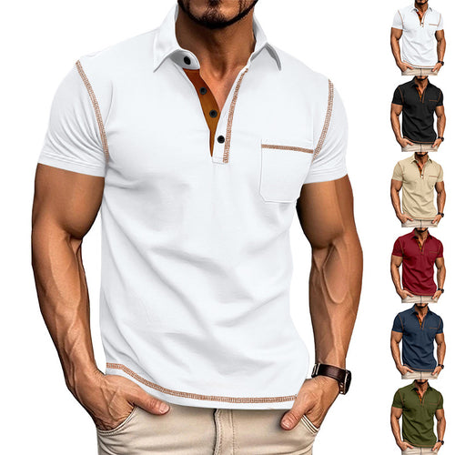 Herren Poloshirt mit modernem Kragen und praktischen Knopfdetails Echoarchiv