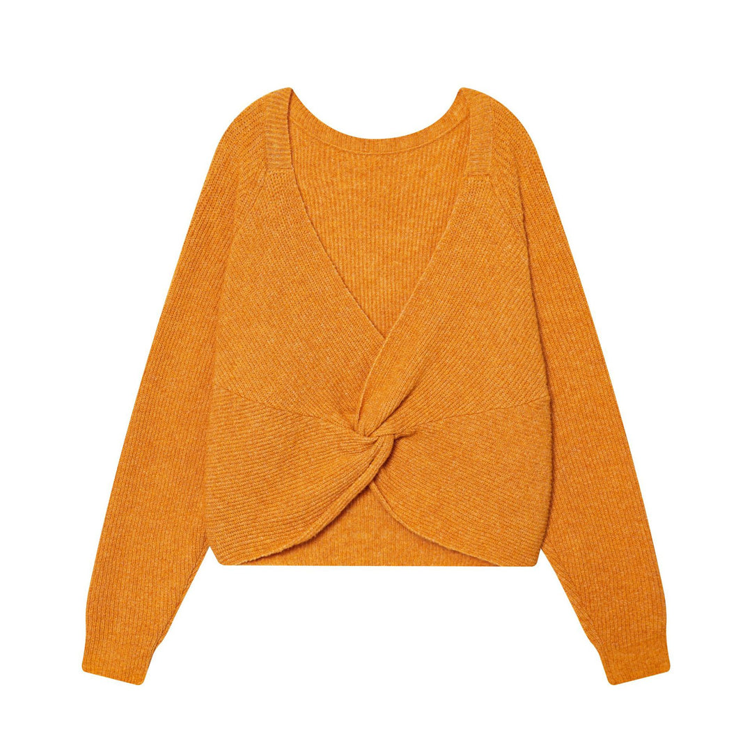 Damen nan kastiger Feinstrick-Pullover mit Rundhalsausschnitt und Cropped-Silhouette Echo Archiv