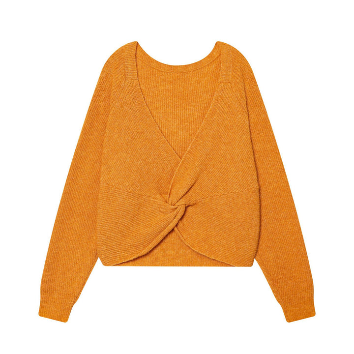 Damen nan kastiger Feinstrick-Pullover mit Rundhalsausschnitt und Cropped-Silhouette Echo Archiv