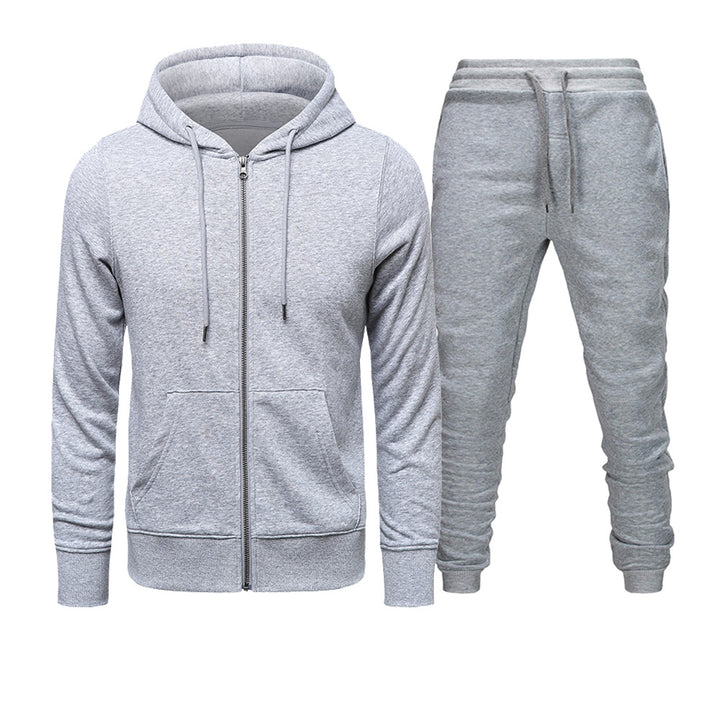 Herren Sportlicher Fleece Hoodie und Jogginghose Set Echoarchiv