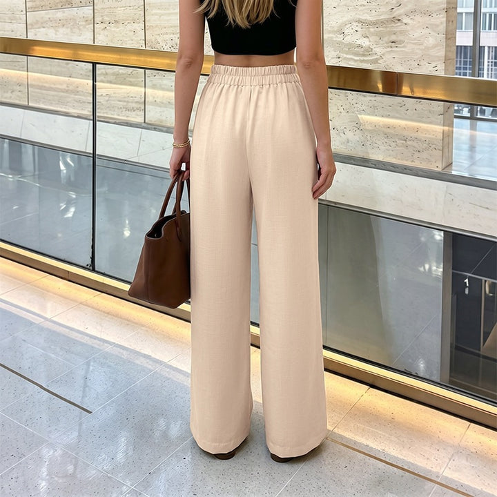 Damen Elegante Hochtaillierte Palazzo-Hose Echo Archiv