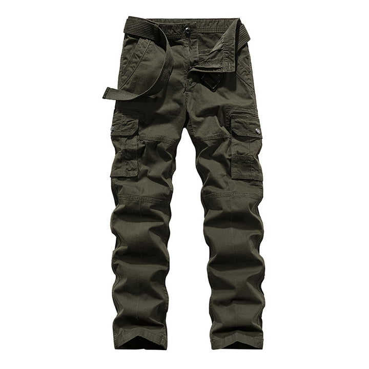 Herren Multifunktionale Canvas‑Cargo‑Hose mit Kniefalten und Mehrfach‑Taschen Echo Archiv