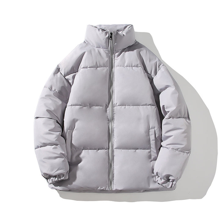 Herren isolierte Steppjacke mit hohem Kragen und elastischen Bündchen Echoarchiv