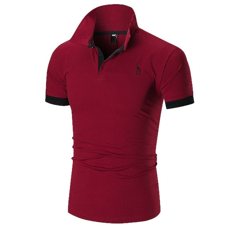 Herren Poloshirt mit kontrastierenden Kragen und hochwertigen Baumwollmaterialien Echoarchiv