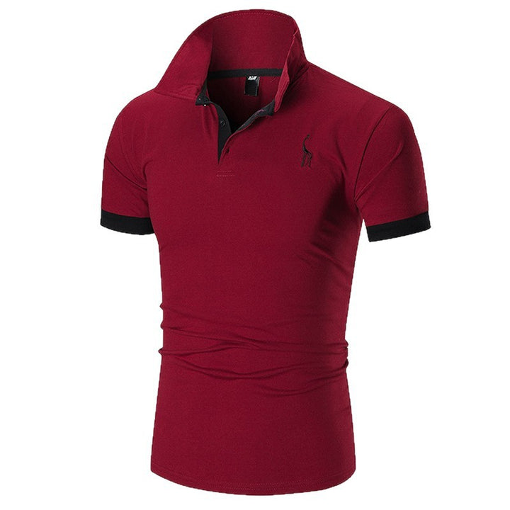 Herren Poloshirt mit kontrastierenden Kragen und hochwertigen Baumwollmaterialien Echoarchiv