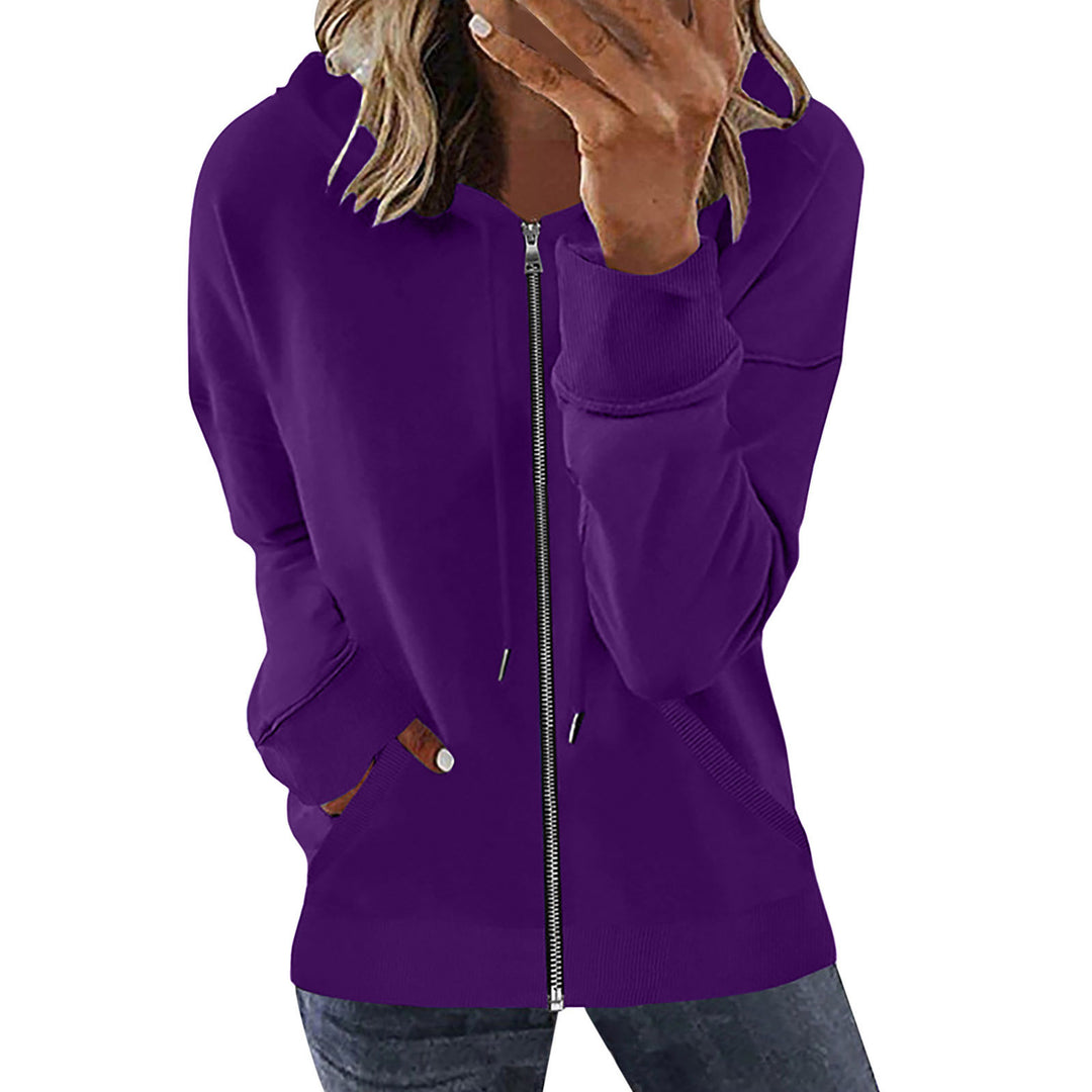 Damen nan Kapuzenjacke mit durchgehendem Reißverschluss, Kängurutaschen und elastischen Bündchen Echo Archiv