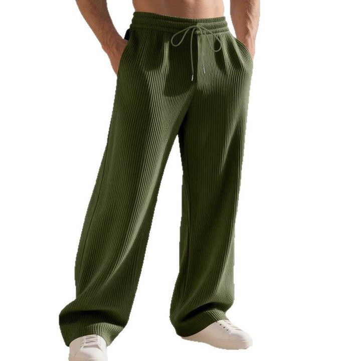 Herren lässige Freizeithose aus weichem Waffelmaterial mit Kordelzug – Sorevano