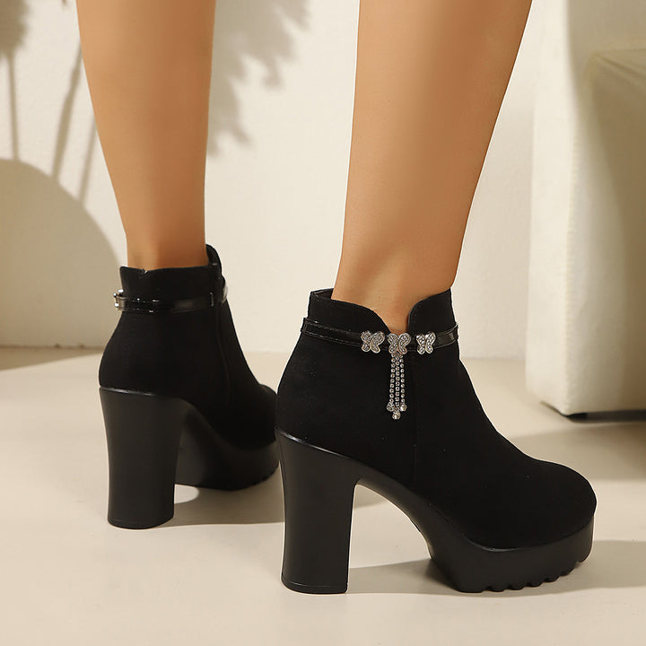Damen Elegante und glamouröse Stiefeletten mit Glitzer-Detail Echo Archiv