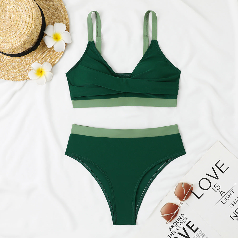 Damen Sportlicher Bikini mit modischem Wickeldesign Echo Archiv