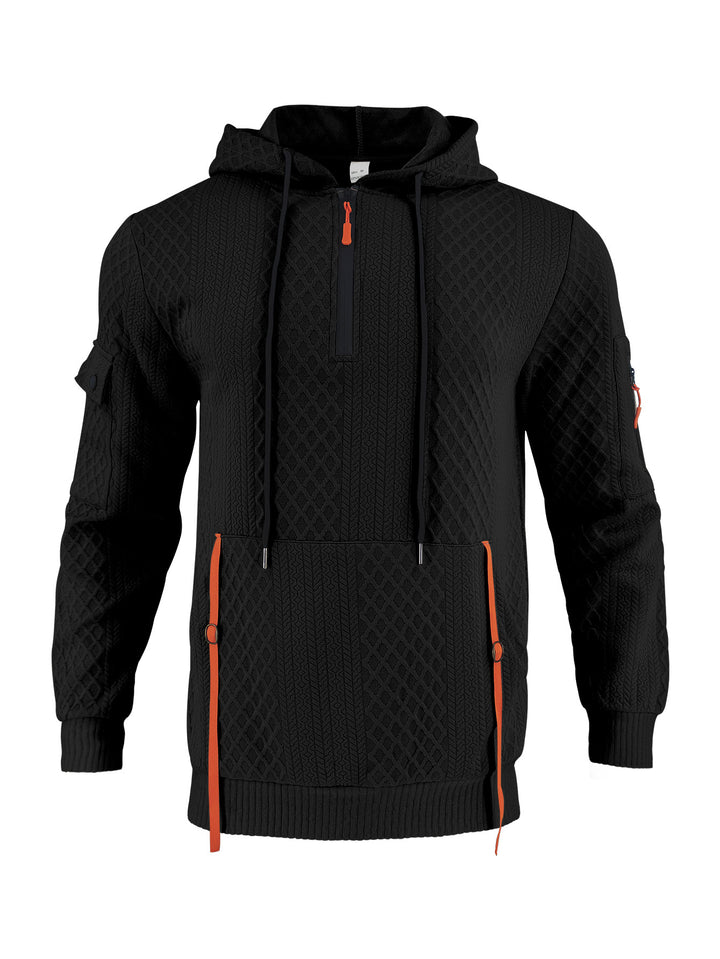 Herren funktionaler Kapuzenpullover mit Reißverschluss und praktischen Taschen Echoarchiv