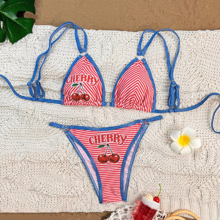 Damen Triangel-Bikini-Set mit verspieltem Motiv Echo Archiv