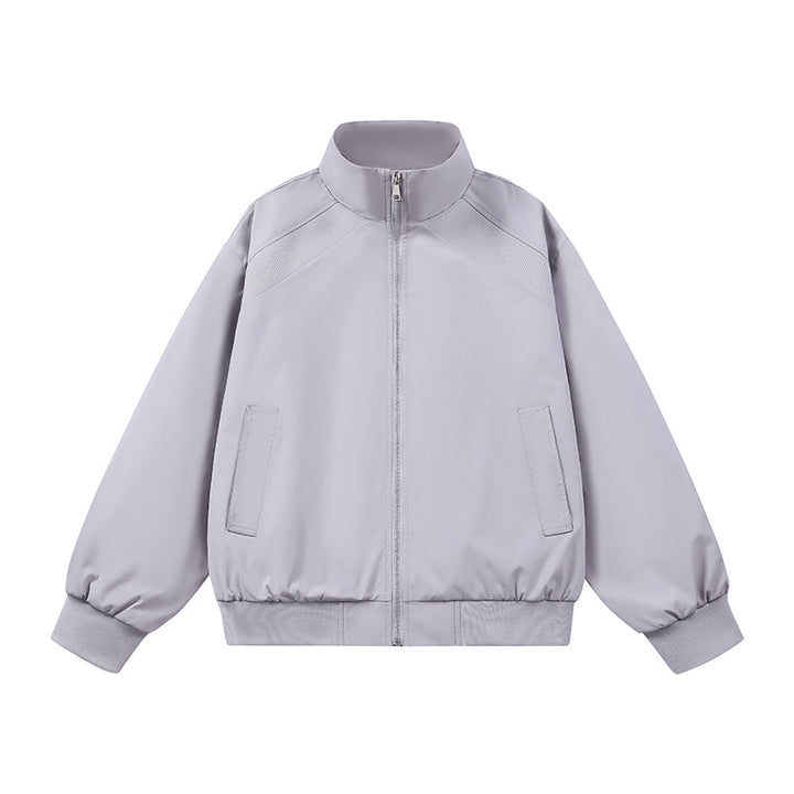 Herren Kunstvelours‑Bomberjacke im Oversize‑Boxy‑Cut mit Zwei‑Wege‑Reißverschluss & elastischem Saum Echoarchiv