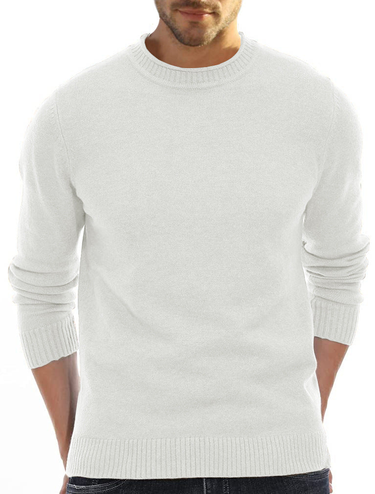 Herren klassischer Rundhals-Pullover aus weichem Merinowollmix Echoarchiv