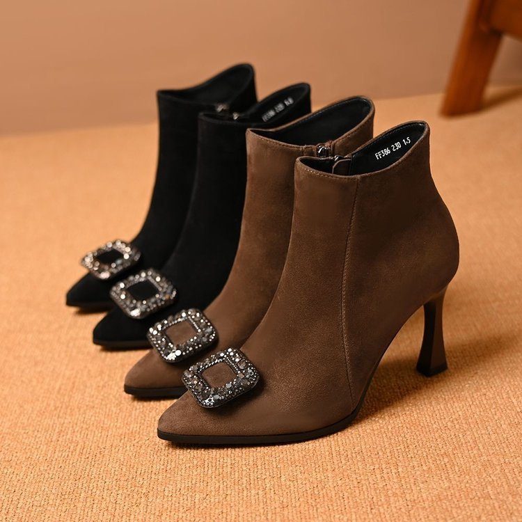 Damen Elegante spitze Stiefeletten mit Glitzer-Akzenten Echo Archiv
