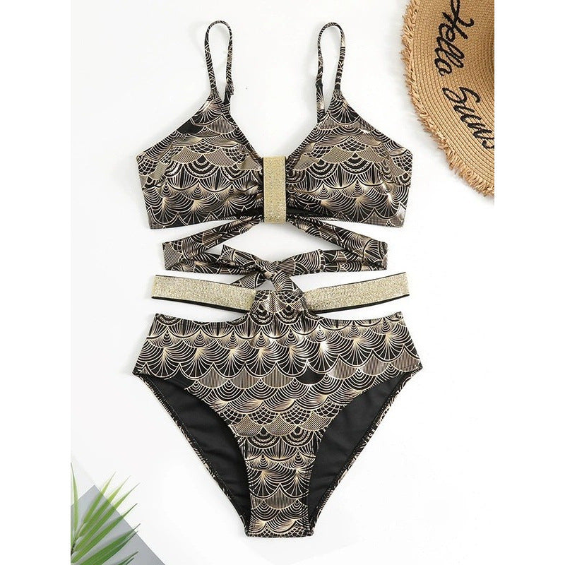 Damen Triangel-Bikini mit glamourösem Wickel-Design und eleganten Akzenten Echo Archiv