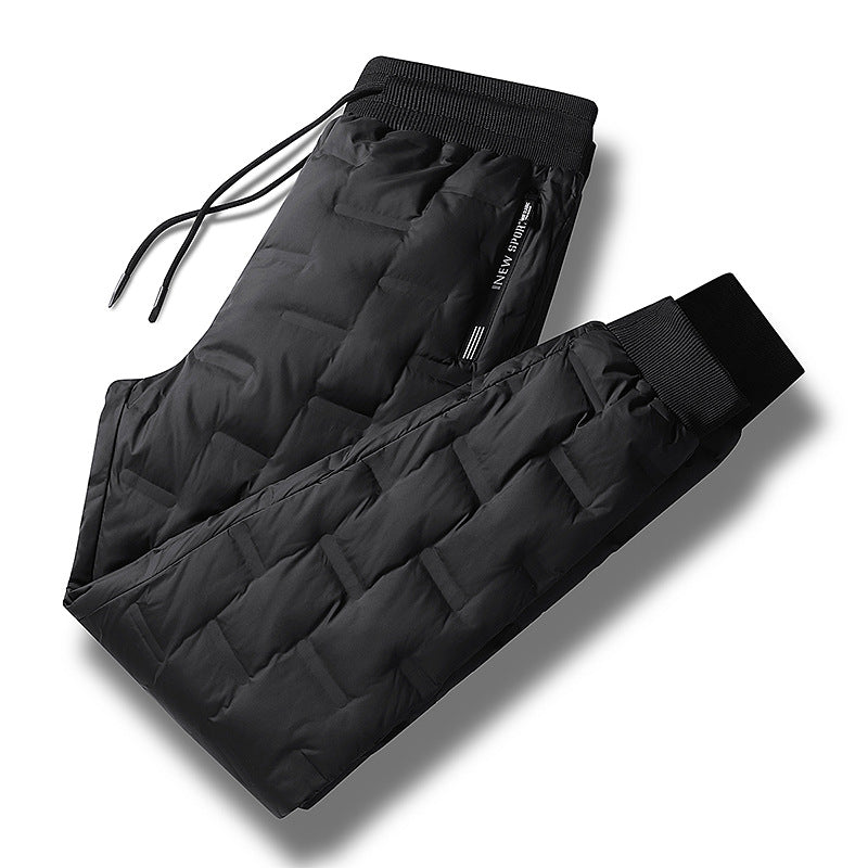 Herren Gepolsterte Thermohose mit Steppung, elastischem Bund und Reißverschlusstaschen Echo Archiv
