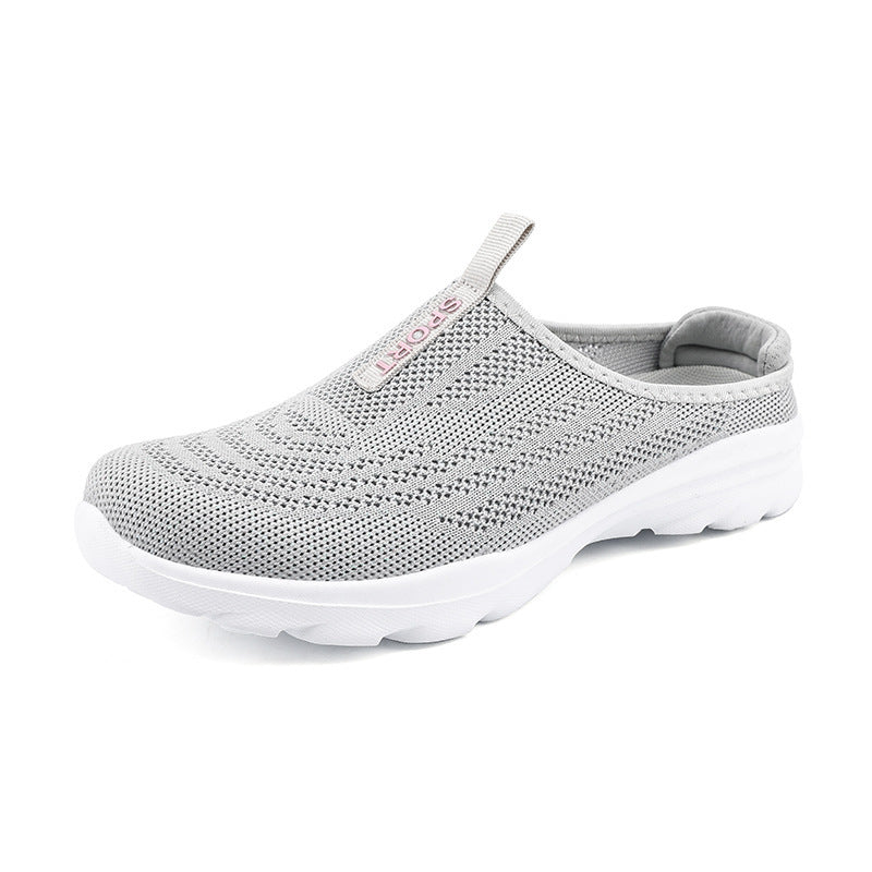 Damen nan gestrickter Mule-Sneaker mit offenem Fersenkragen, elastischem Einstieg und gepolsterter Laufsohle Echo Archiv