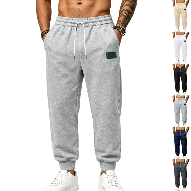 Herren Relax-Fit Jogginghose mit angerauter Innenseite, elastischem Bund und Kordelzug Echoarchiv