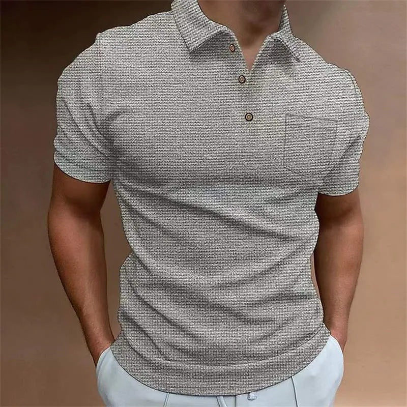 Herren Kurzarm Poloshirt mit innovativem Stoff und modischem Design Echoarchiv